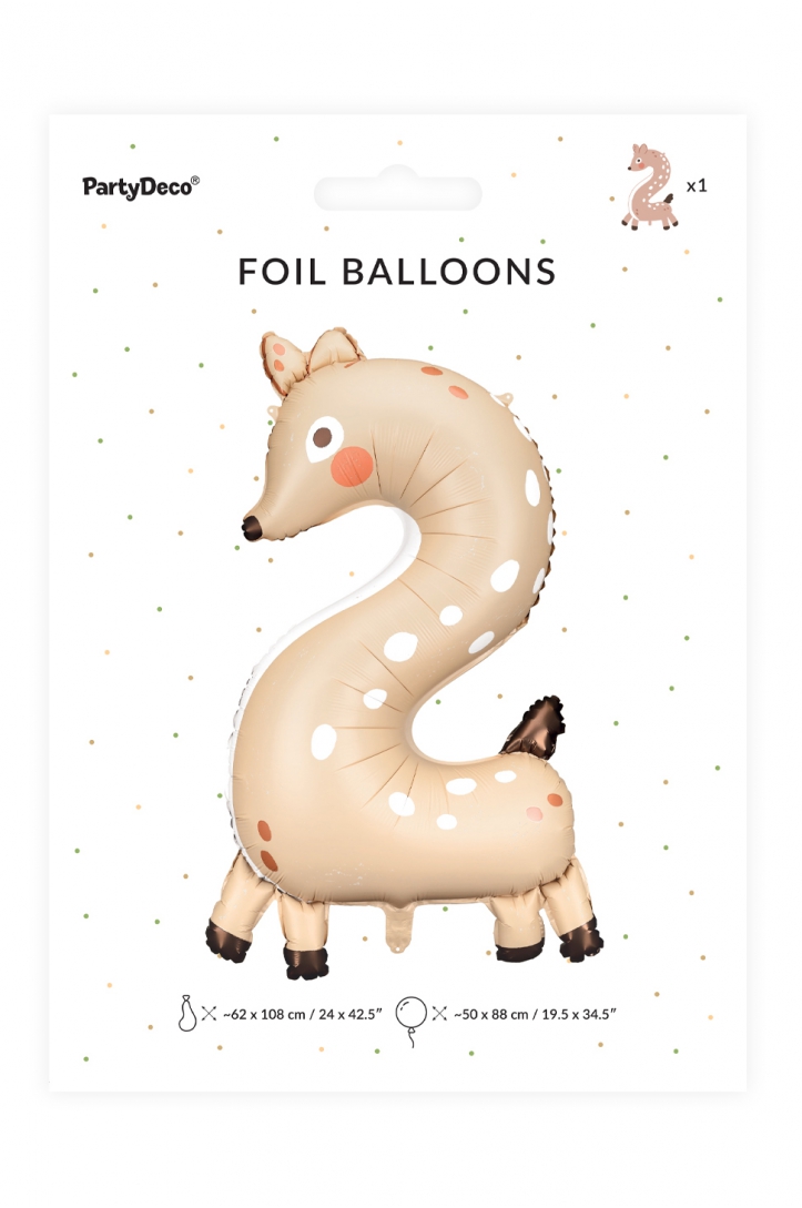 Balon foliowy Cyfra Zwierzątko