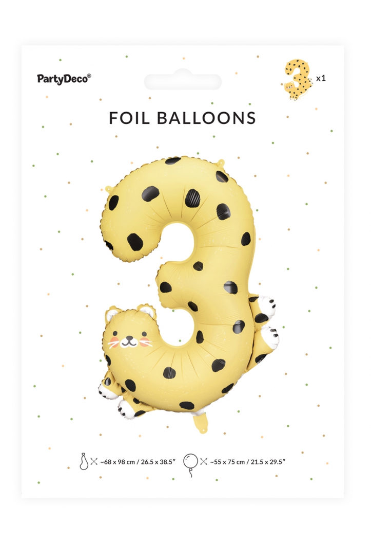 Balon foliowy Cyfra Zwierzątko
