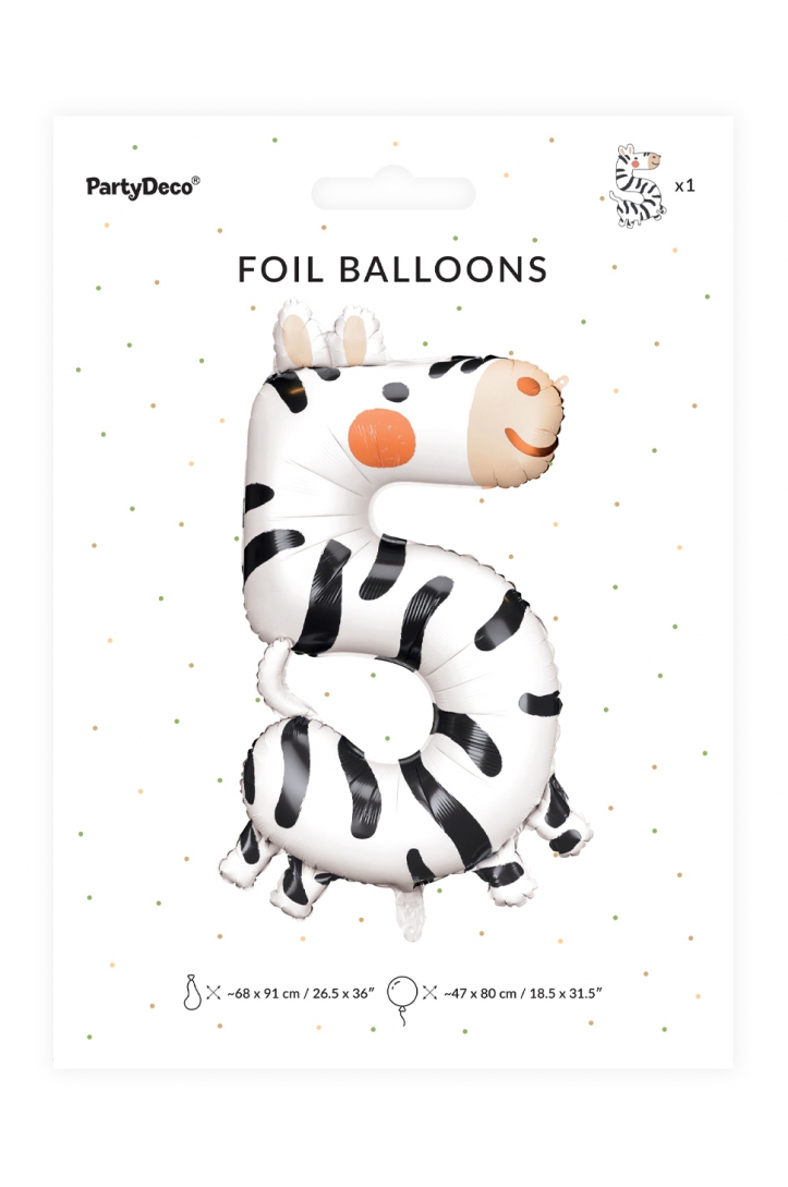 Balon foliowy Cyfra Zwierzątko