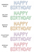 Balon foliowy Happy Birthday matowy