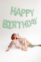 Balon foliowy Happy Birthday matowy