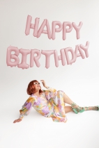 Balon foliowy Happy Birthday matowy