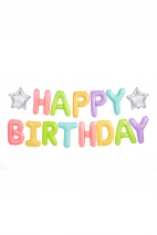 Balon foliowy Happy Birthday mix