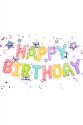 Balon foliowy Happy Birthday mix
