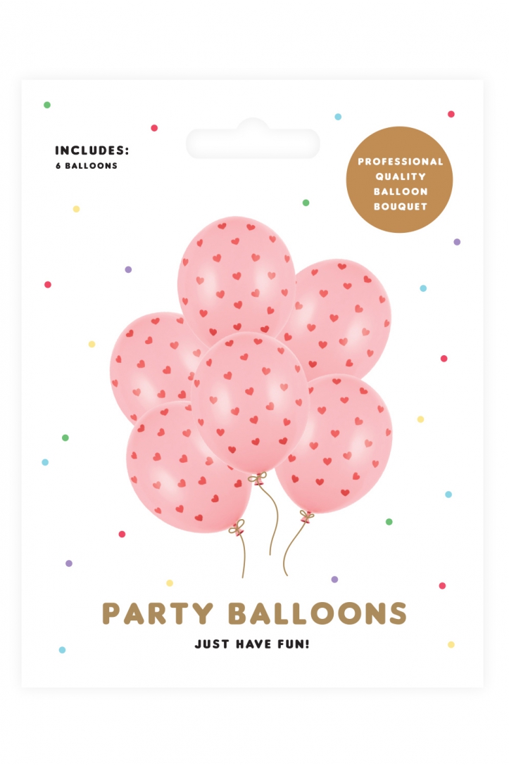 Balloons Hearts Pastel