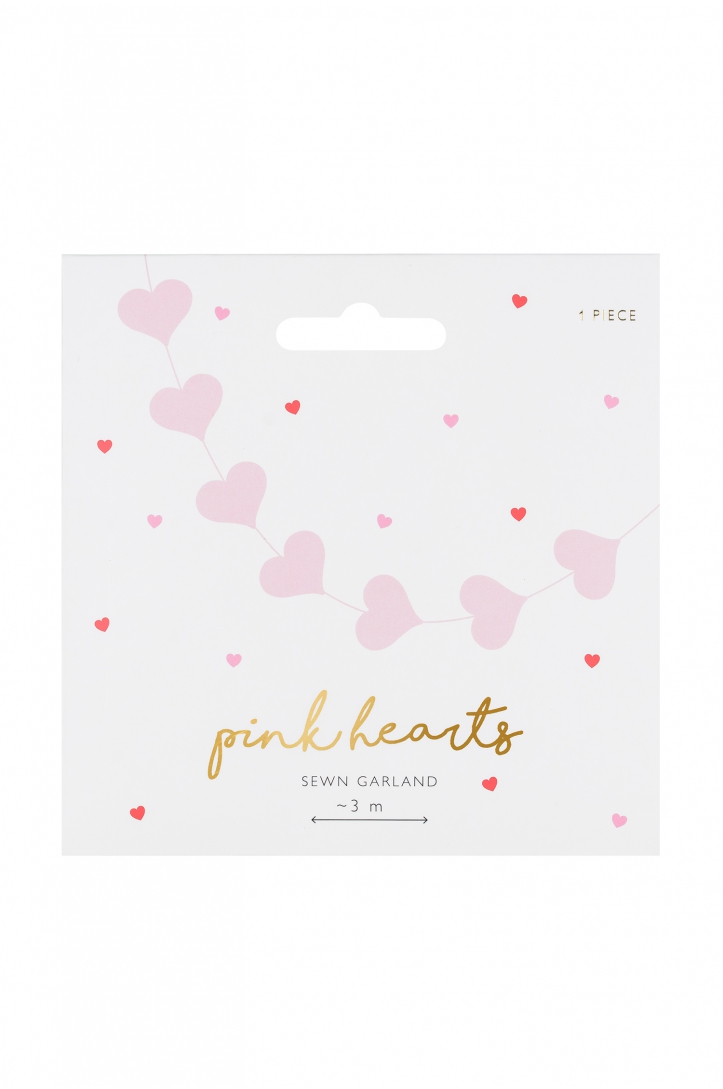 Hearts Garland Pink