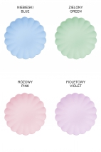Plastic plates with a frill