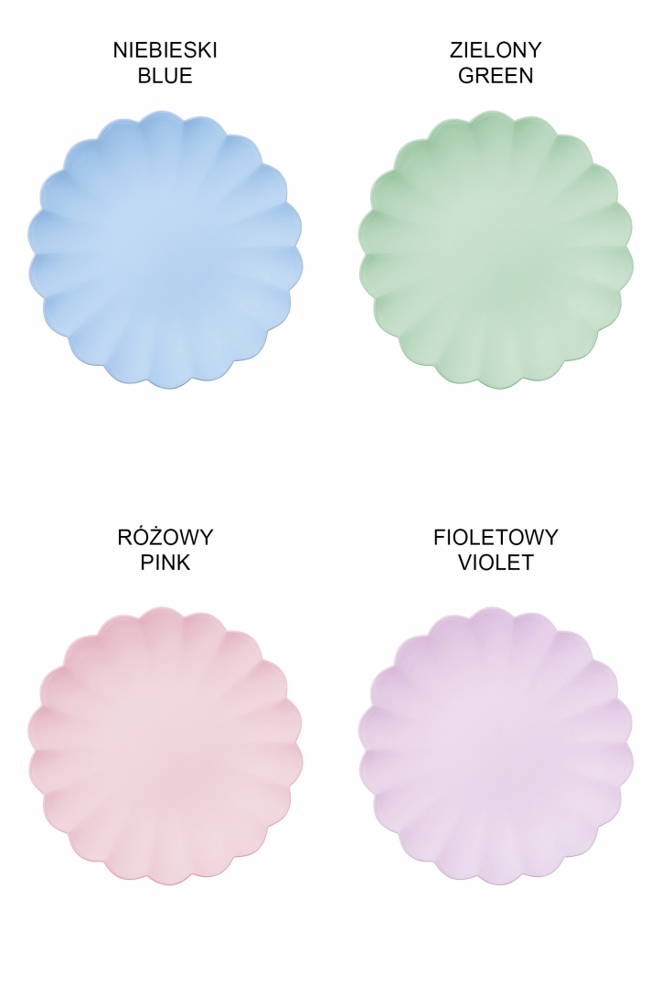 Plastic plates with a frill