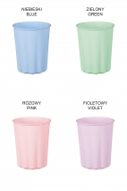 Plastic cups with a frill