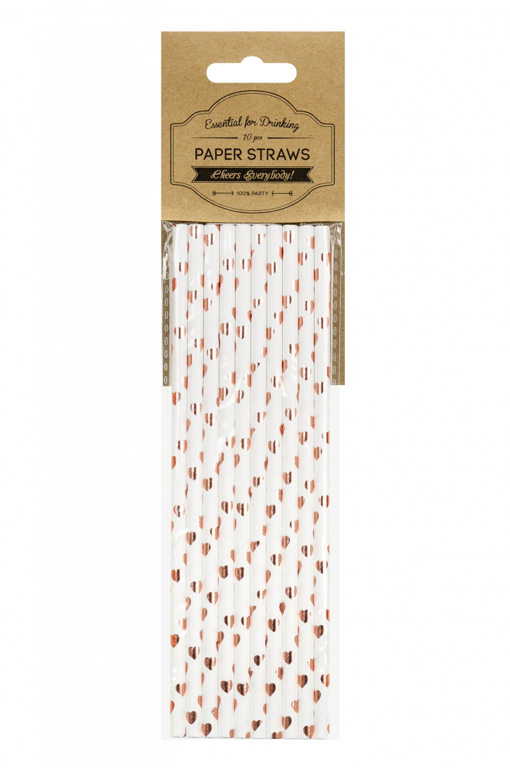 Paper straws Hearts