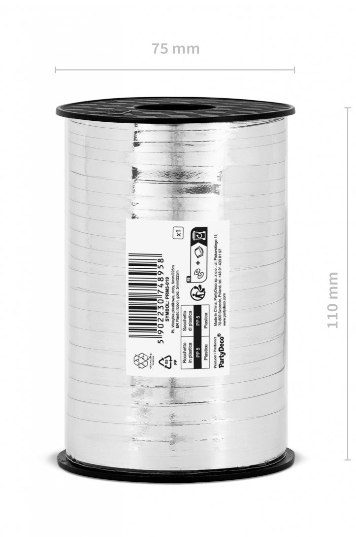 WSTĄŻKA PLASTIKOWA ZŁOTA 5mm/225m