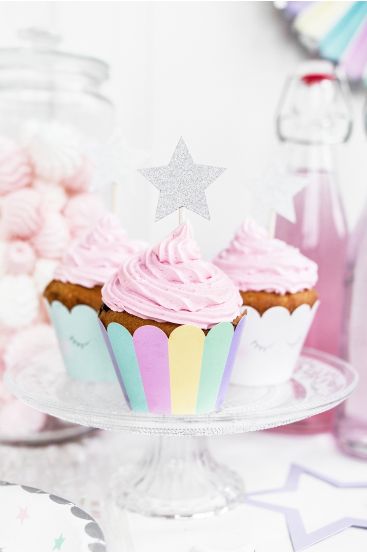 Papilotki na muffinki Jednorożec