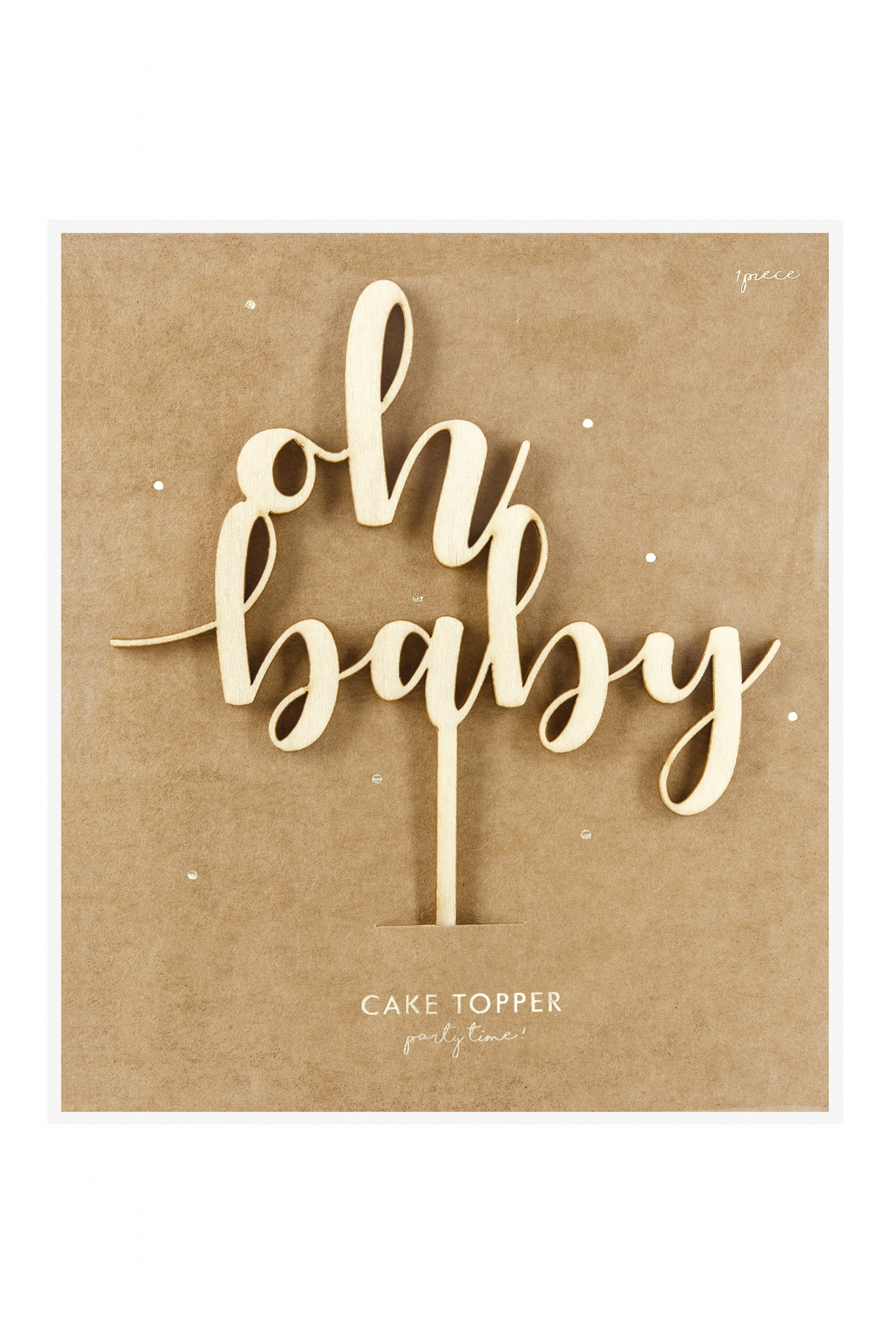 Wooden topper "Oh baby"