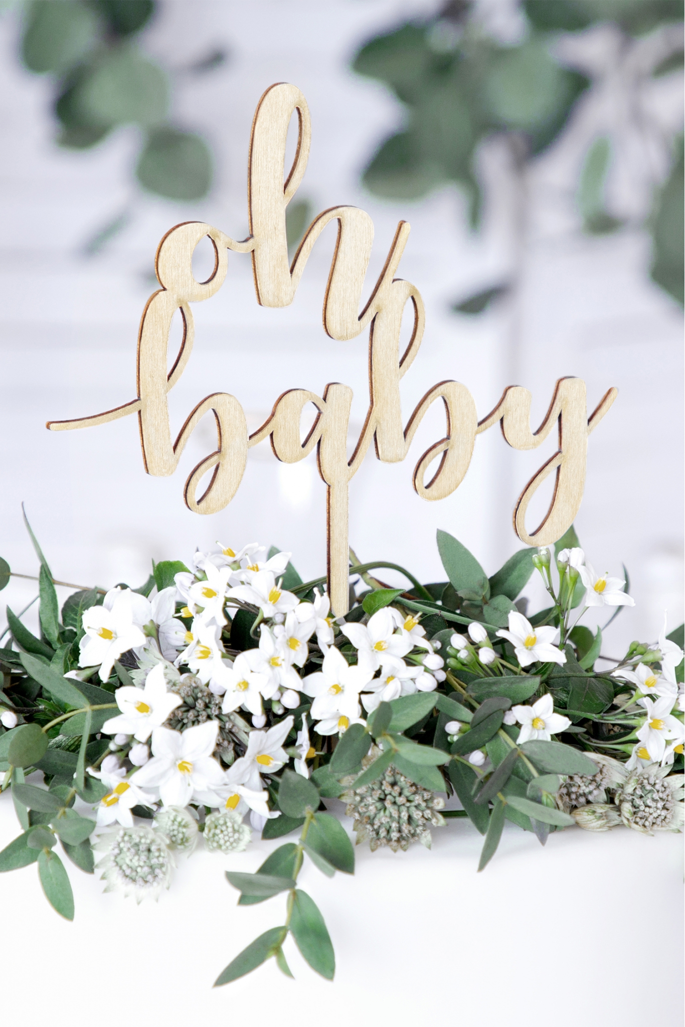 Holz Topper "Oh baby"