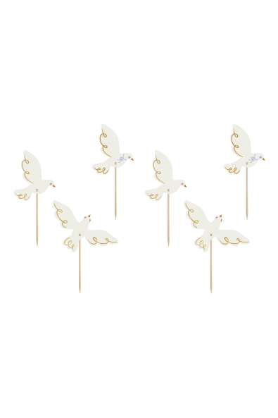  Cupcake decorations - Doves