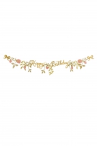Banner Happy Birthday Blumen