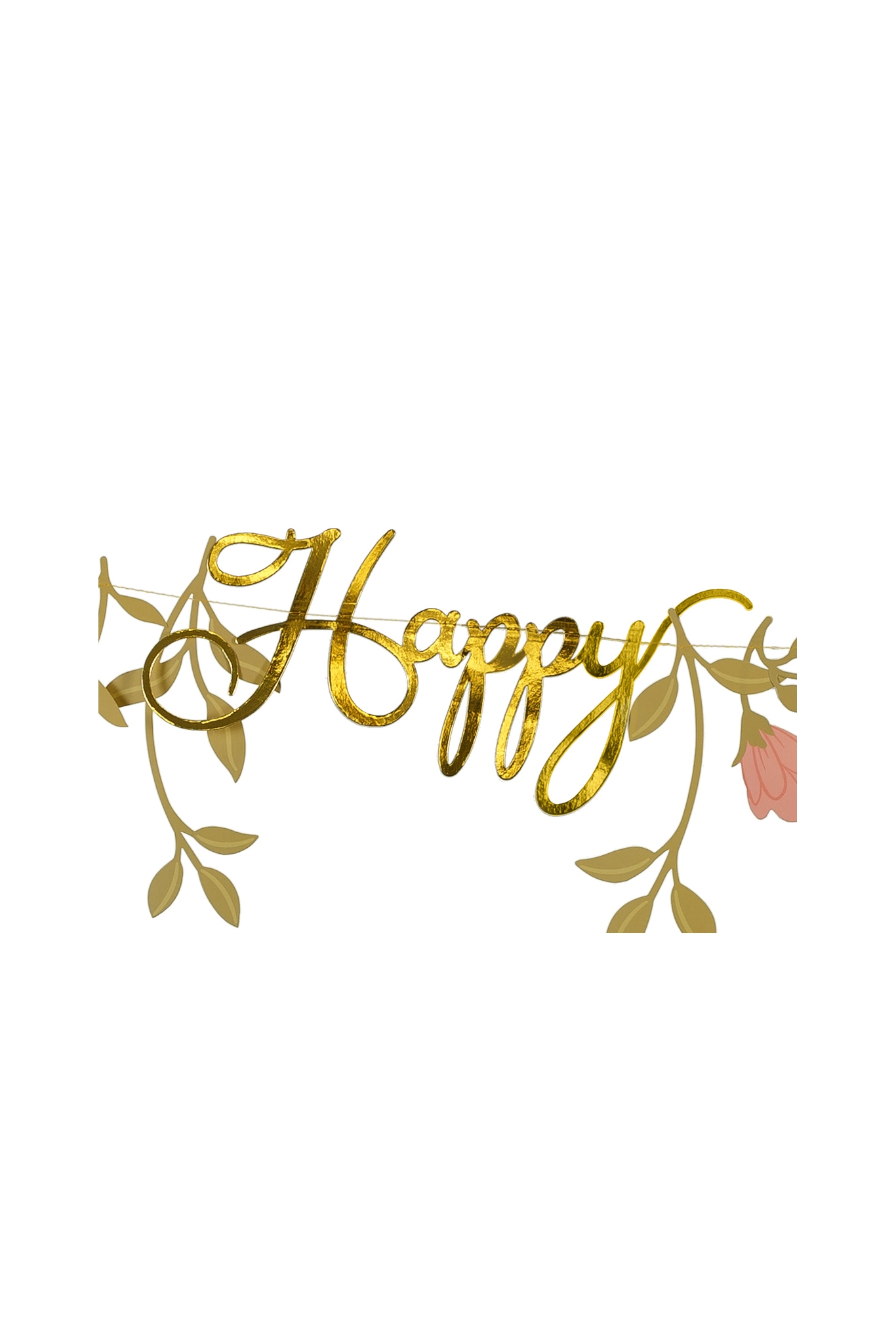 Banner Happy Birthday Flowers