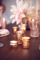 Glass candle holder 3cm