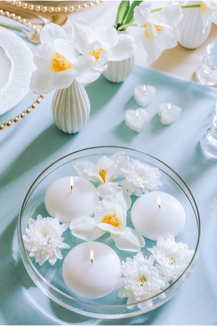 Floating candle matte