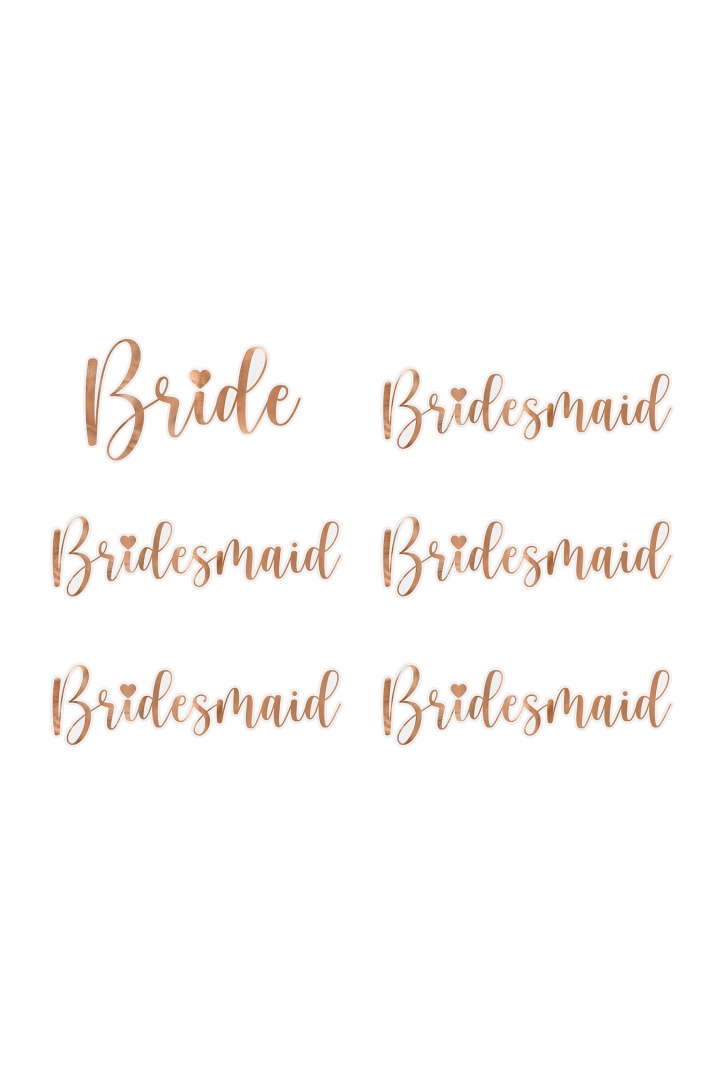Naklejki na kieliszki ''Bride & Bridesmaid''