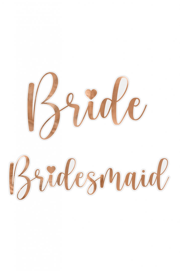 Naklejki na kieliszki ''Bride & Bridesmaid''
