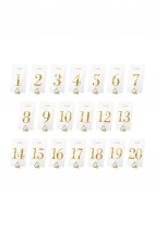 Table numbers transparent