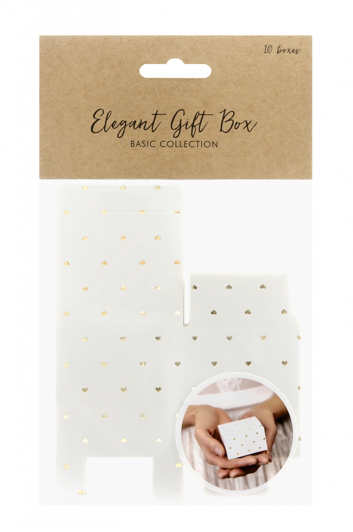 Small boxes hearts