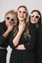 Heart-shaped glasses with pearls