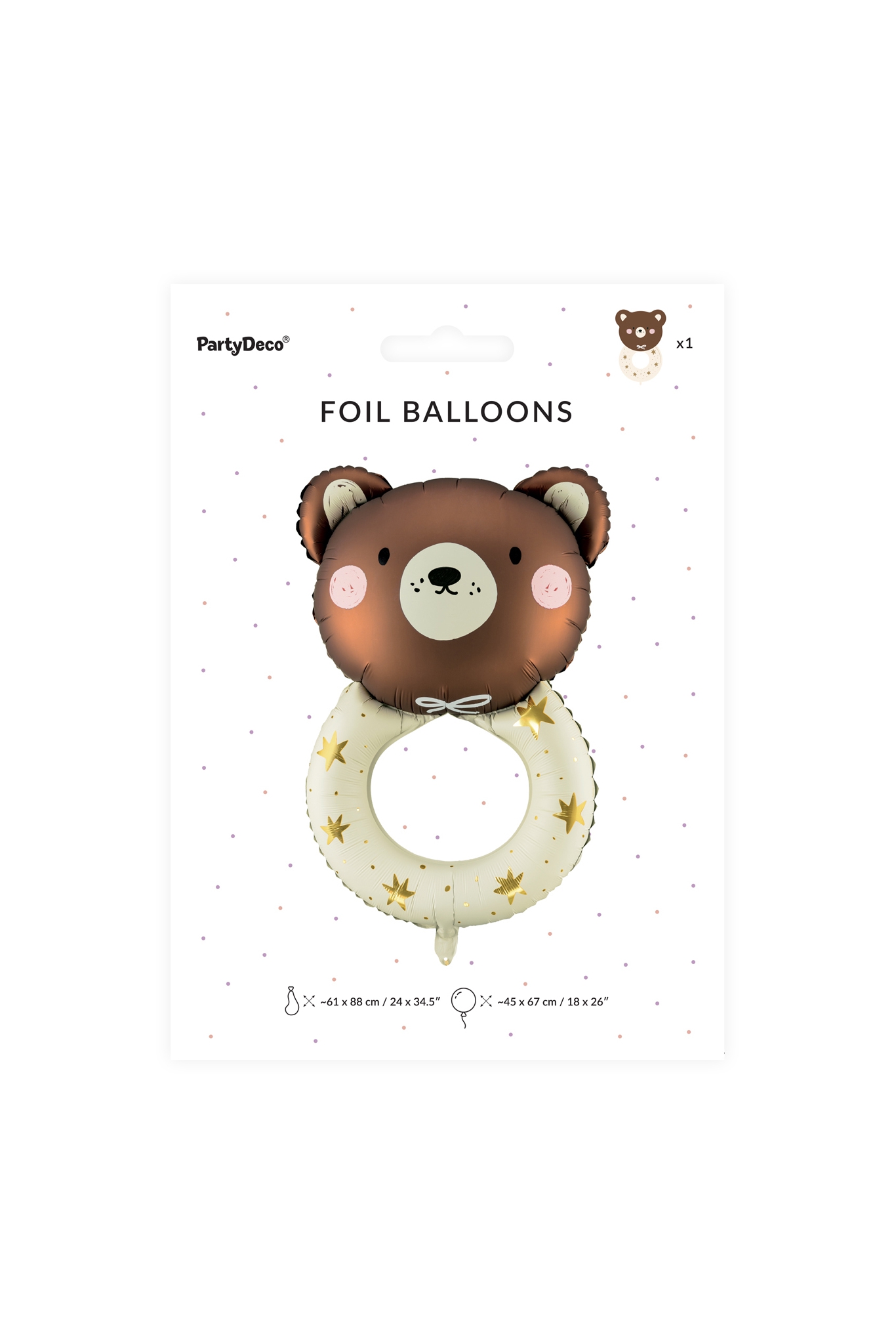 Folienballon Rassel Bär