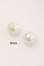 Pearls 6mm, package 100 pieces