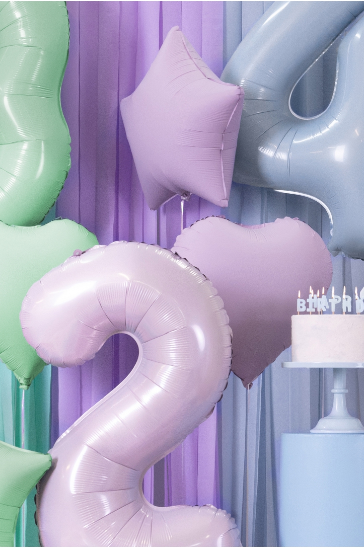 BALON FOLIOWY PASTELOWY GWIAZDKA 48 CM