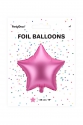 BALON FOLIOWY GWIAZDKA 48 CM, RÓŻOWY