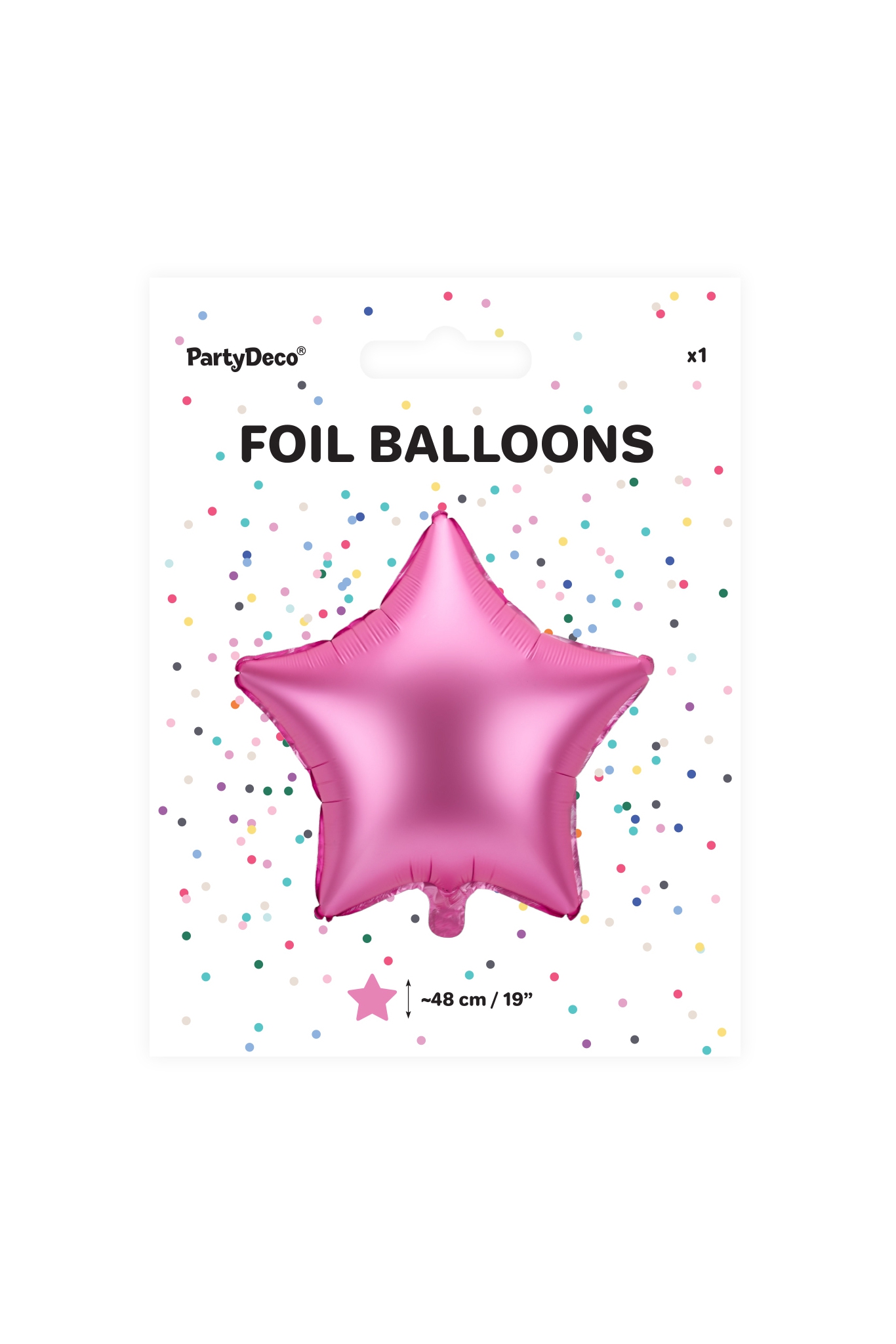 FOLIENBALLON STERN 48 CM, ROSA