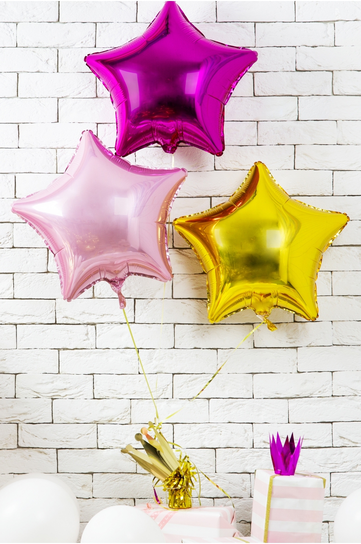 FOIL BALLOON METALLIC STAR 48 CM, ROSE GOLD