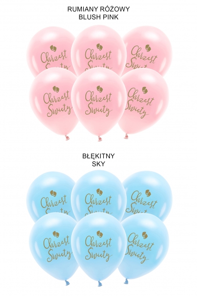  Balony Eco 33 cm Chrzest Święty