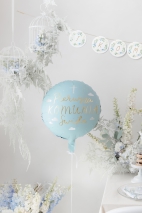 Foil balloon Komunia Święta Blue
