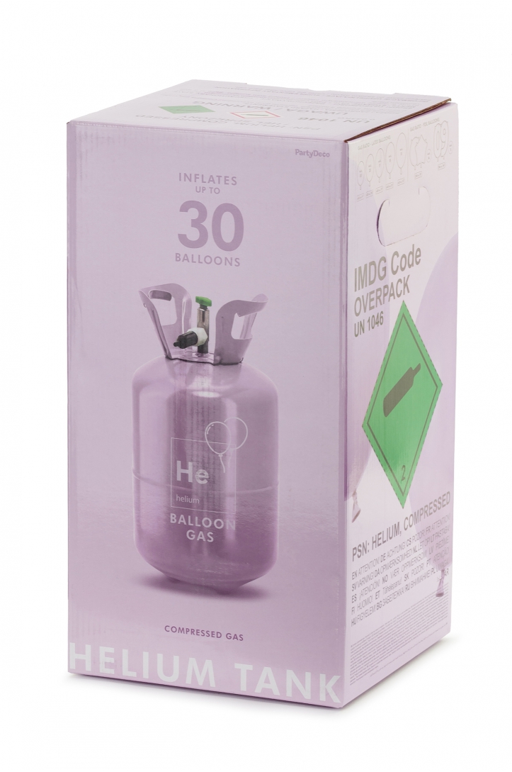 Helium tank, pink, 30 balloons