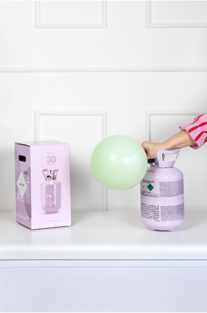 Helium tank, pink, 30 balloons