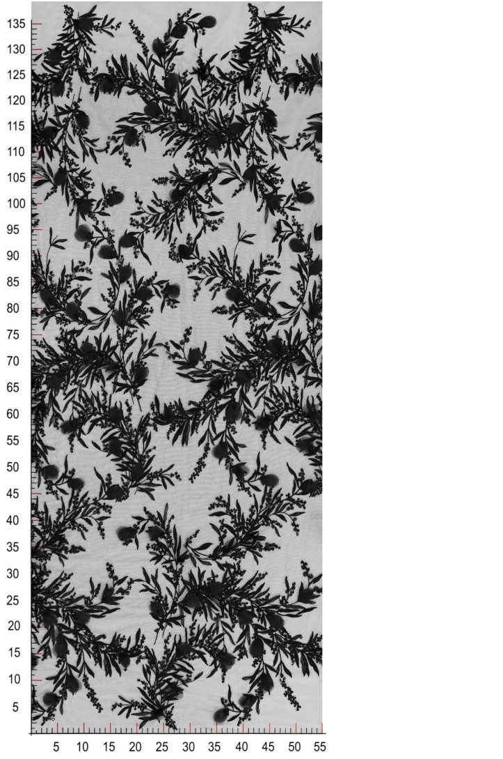 KORONKA WIECZOROWA W36247 3D BLACK