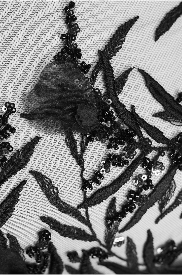 EVENING LACE W36247 3D BLACK