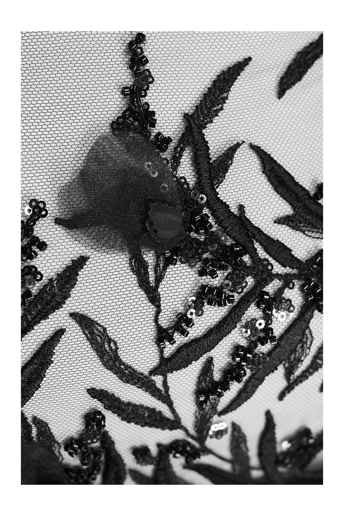 EVENING LACE W36247 3D BLACK