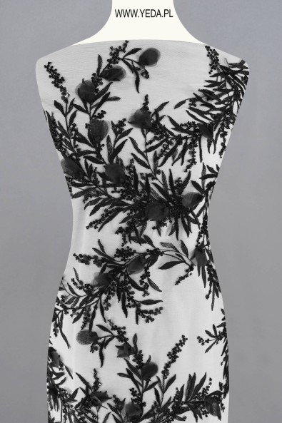 KORONKA ŚLUBNA 3D W36247 BLACK