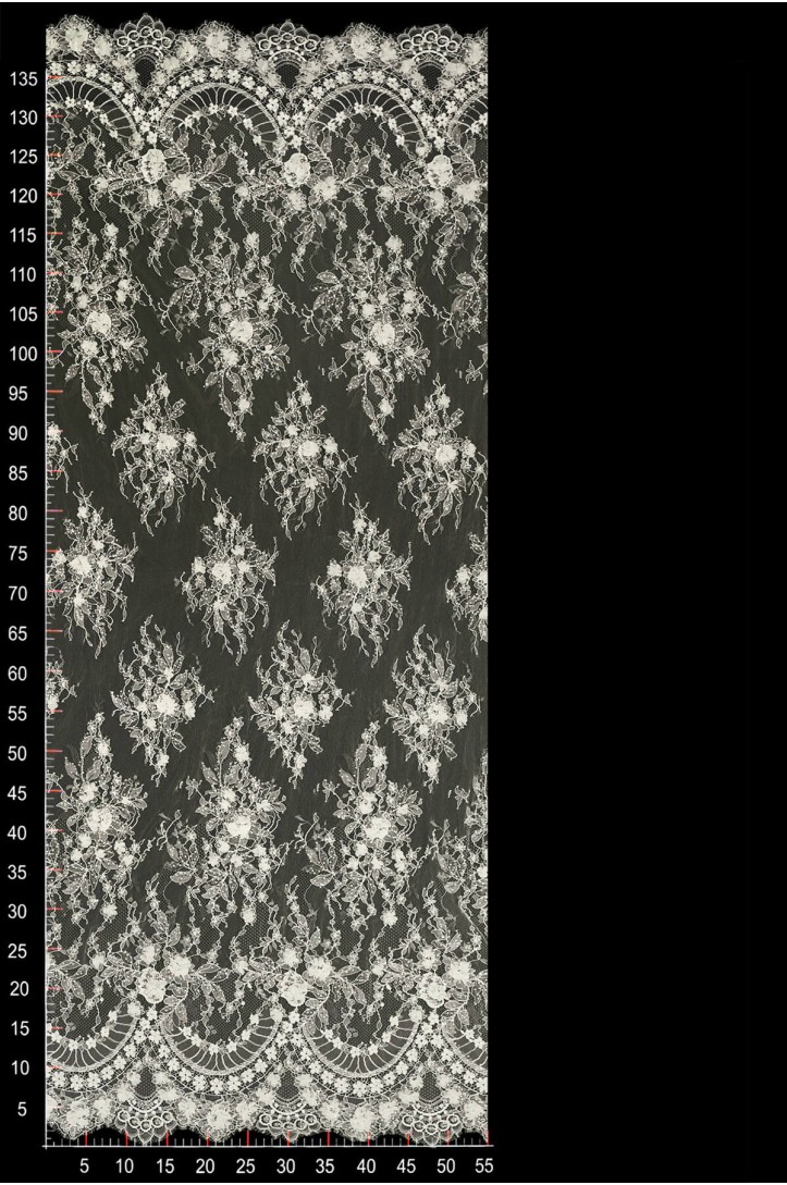 KORONKA ŚLUBNA 3D W36384 KORD ZDOB 3D