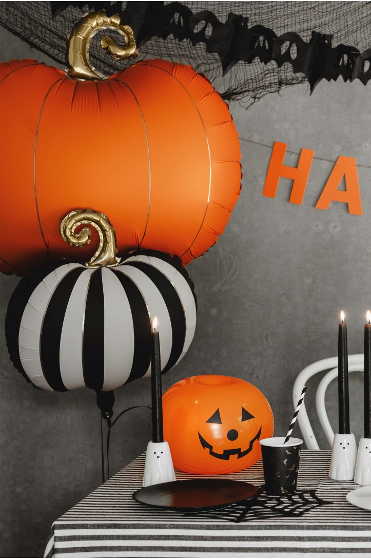Foil balloon Pumpkin Black&White 39x38 cm