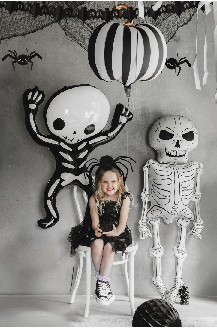 Folienballon Kürbis Black&White 39x38 cm