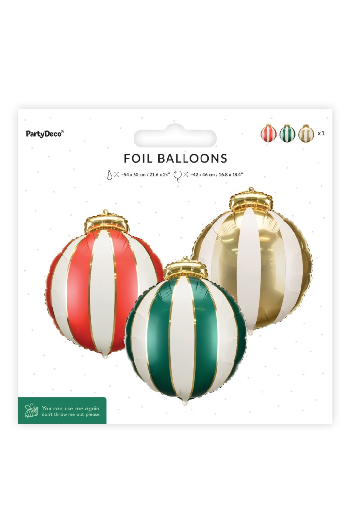 Folienballons – Christbaumkugeln