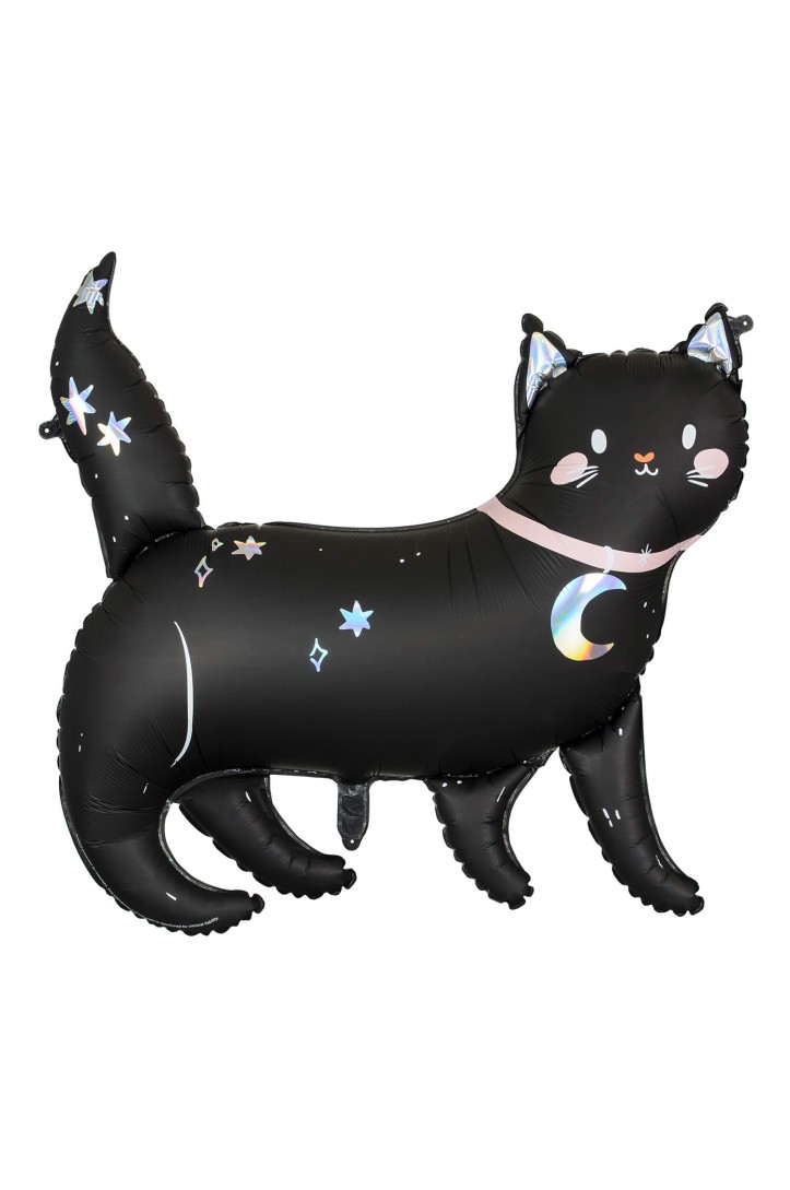 Foil Balloon Cat Black