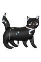 Foil Balloon Cat Black