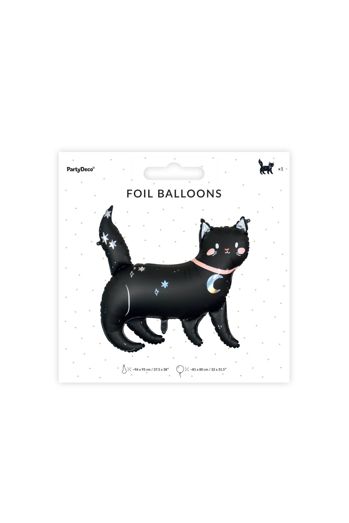 Foil Balloon Cat Black