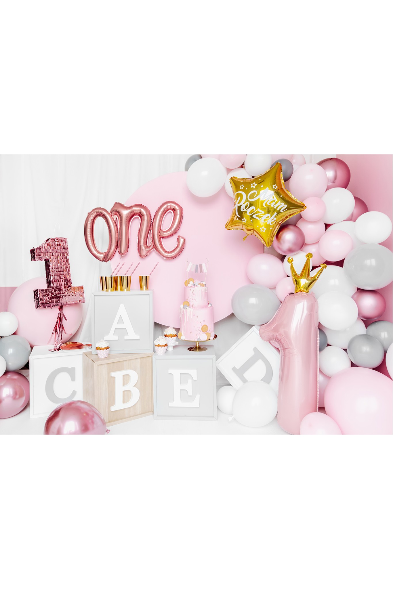 Foil Balloon Number 1 Pink Foil Balloon Number 1 Pink